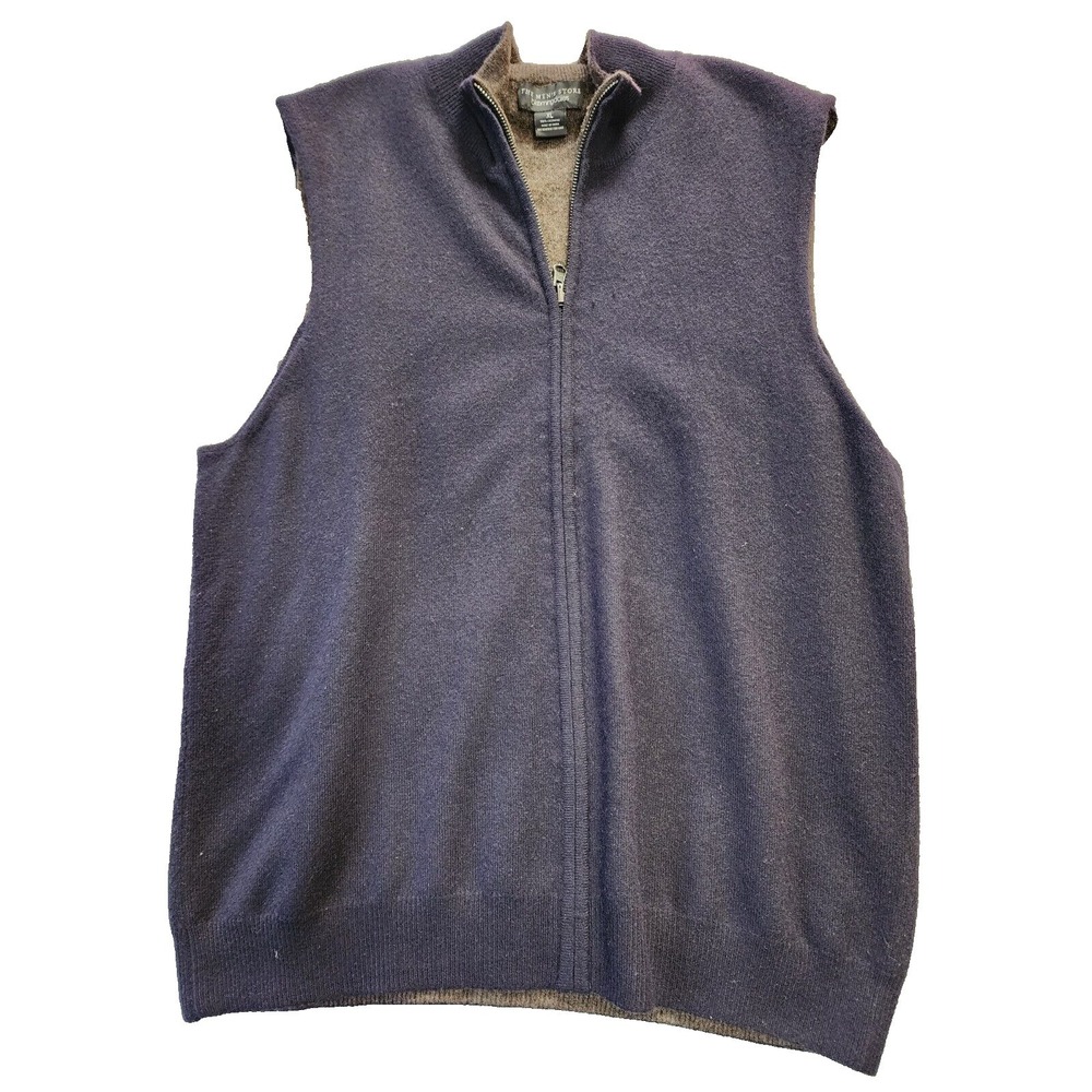 Bloomingdale's® (Men's XL) The Men's Store 100% Cashmere 1/4 Zip Vest - $228